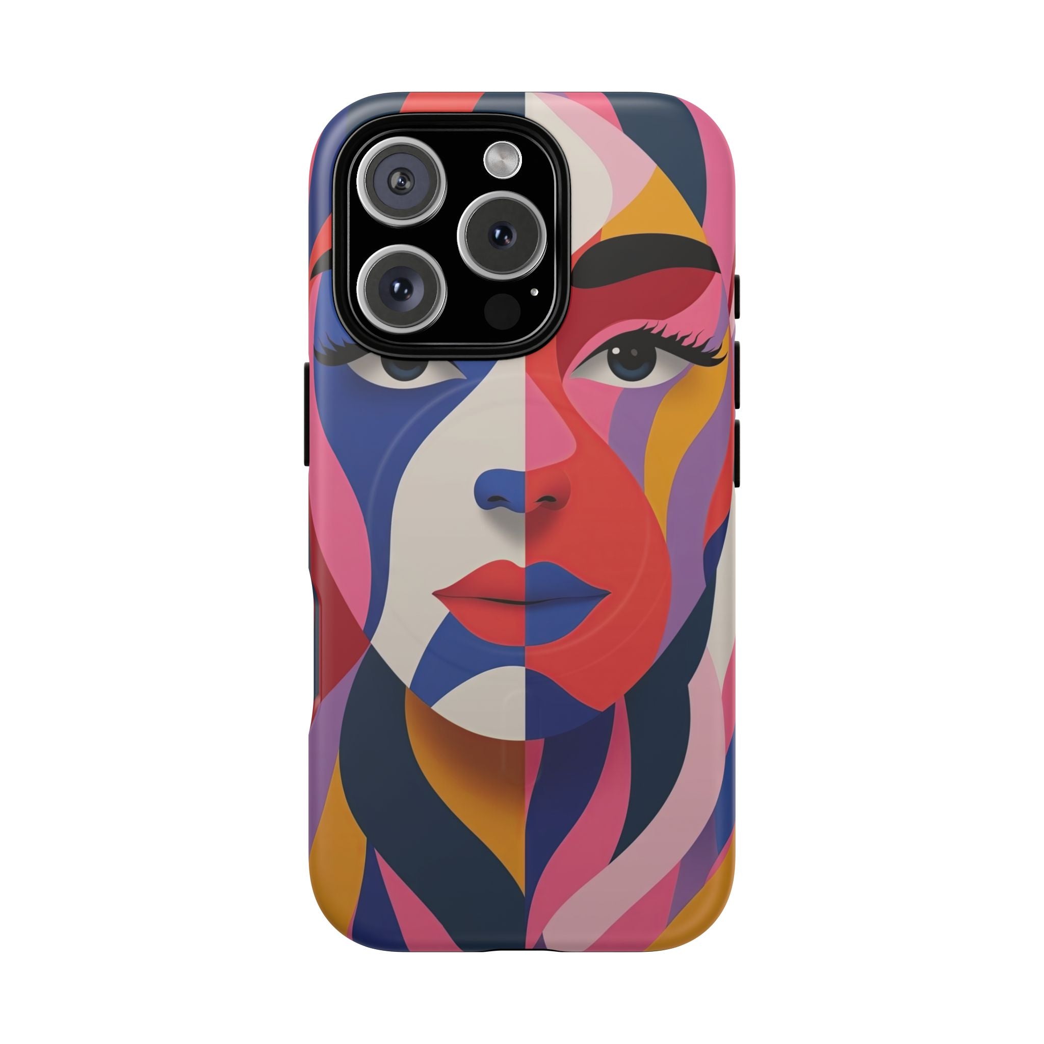 Abstract Colourful Face MagSafe iPhone Case | Vibrant Pop Art
