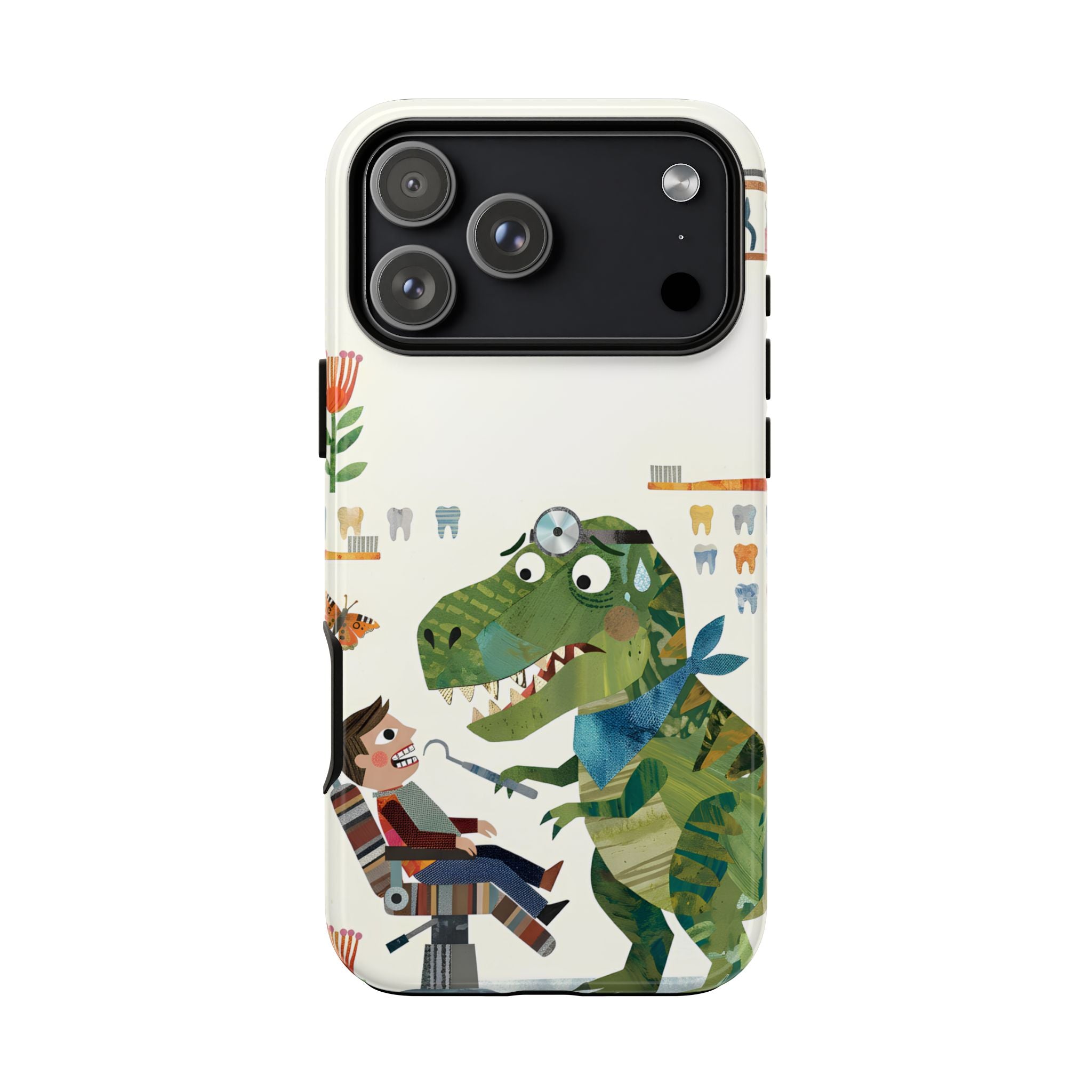 Dinosaur Dentist Tough iPhone Case | Cute Pediatric Dental Cover