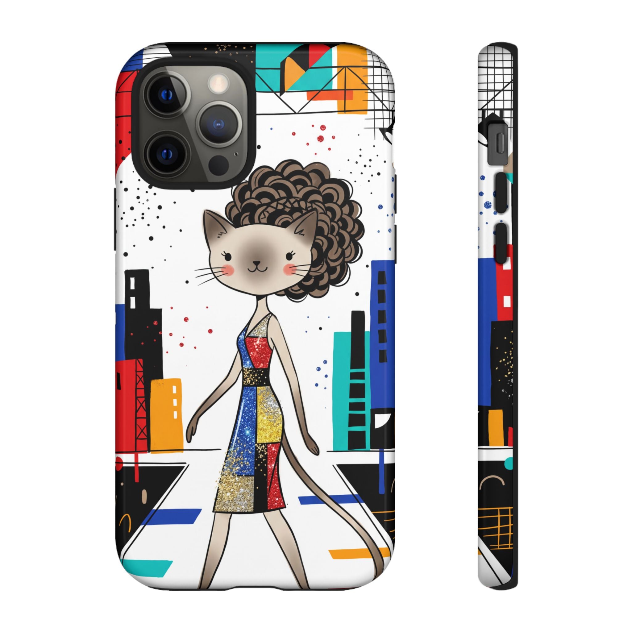 Catwalk City iPhone Case | Cute Fashion Cat