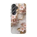Floral Marble Samsung Galaxy Case — Sakura Gold Cherry Blossom Tough Case
