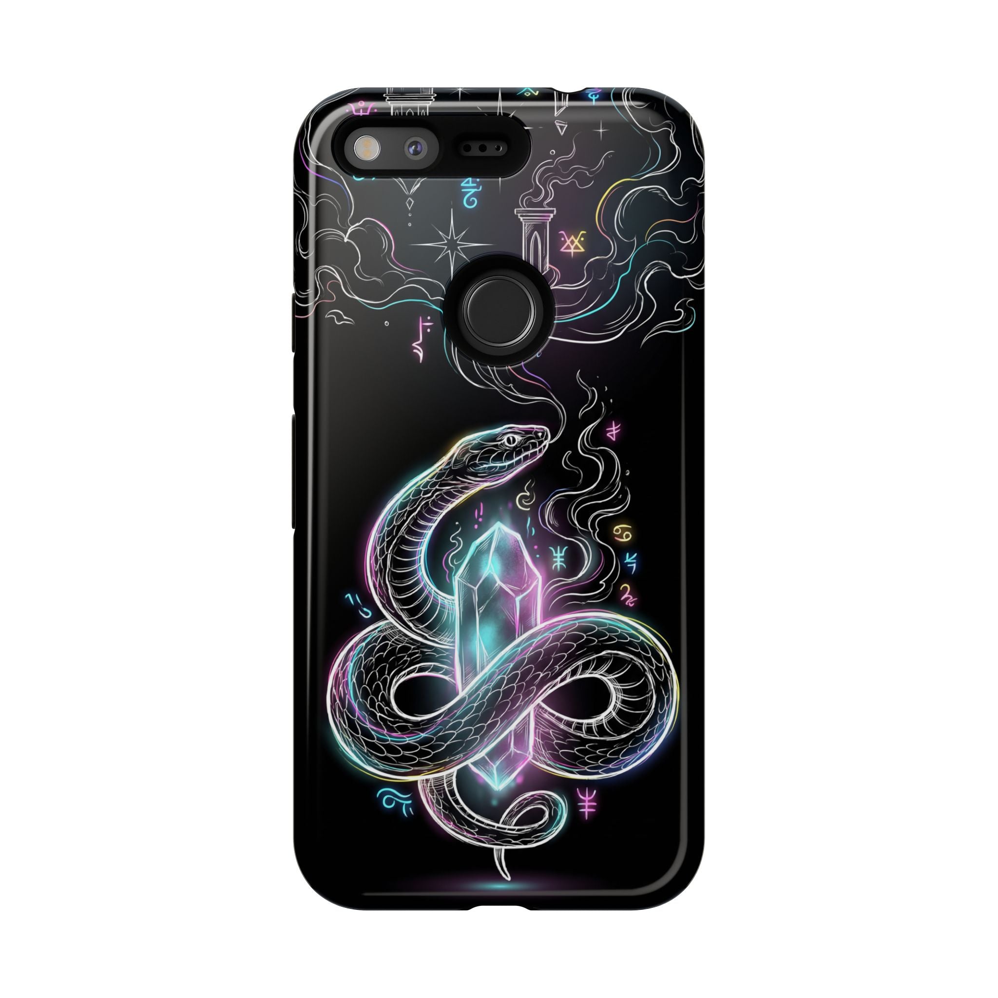 Neon Occult Mystic Snake Crystal Google Pixel Phone Case
