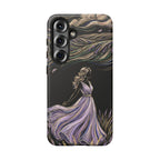 Cover per telefono Samsung Galaxy Lavander Breeze | Elegante protezione floreale con donna danzante