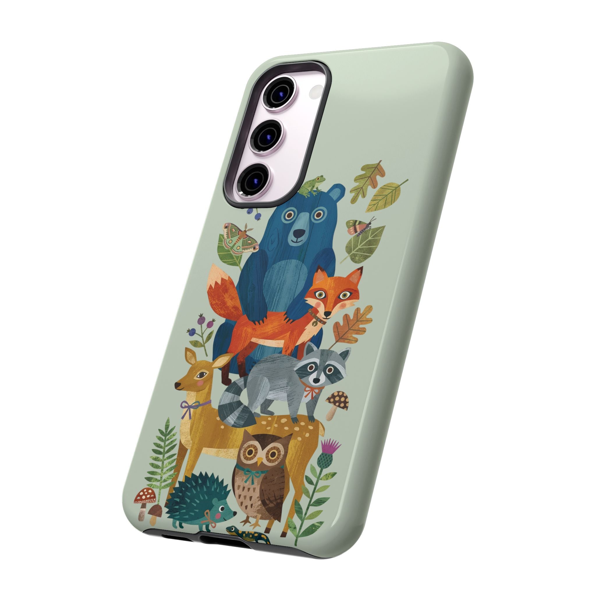 Woodland Stack Samsung Galaxy Phone Case | Cute Bear, Fox & Owl Protective Cover