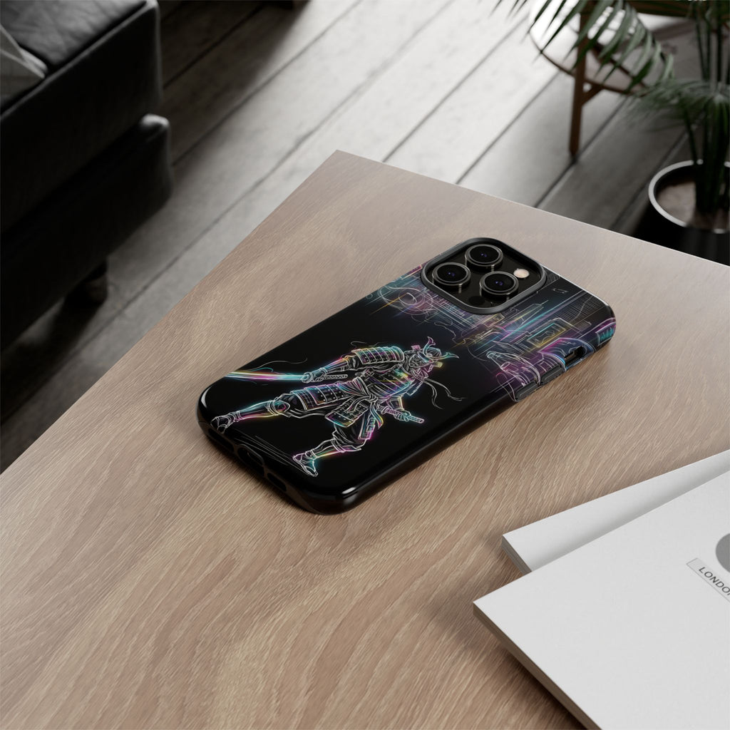 Neon Samurai iPhone Case | Cyberpunk City Armor