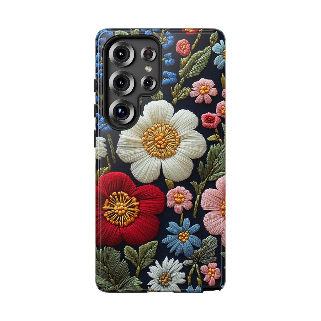 Floral Embroidered Garden Samsung Galaxy Case
