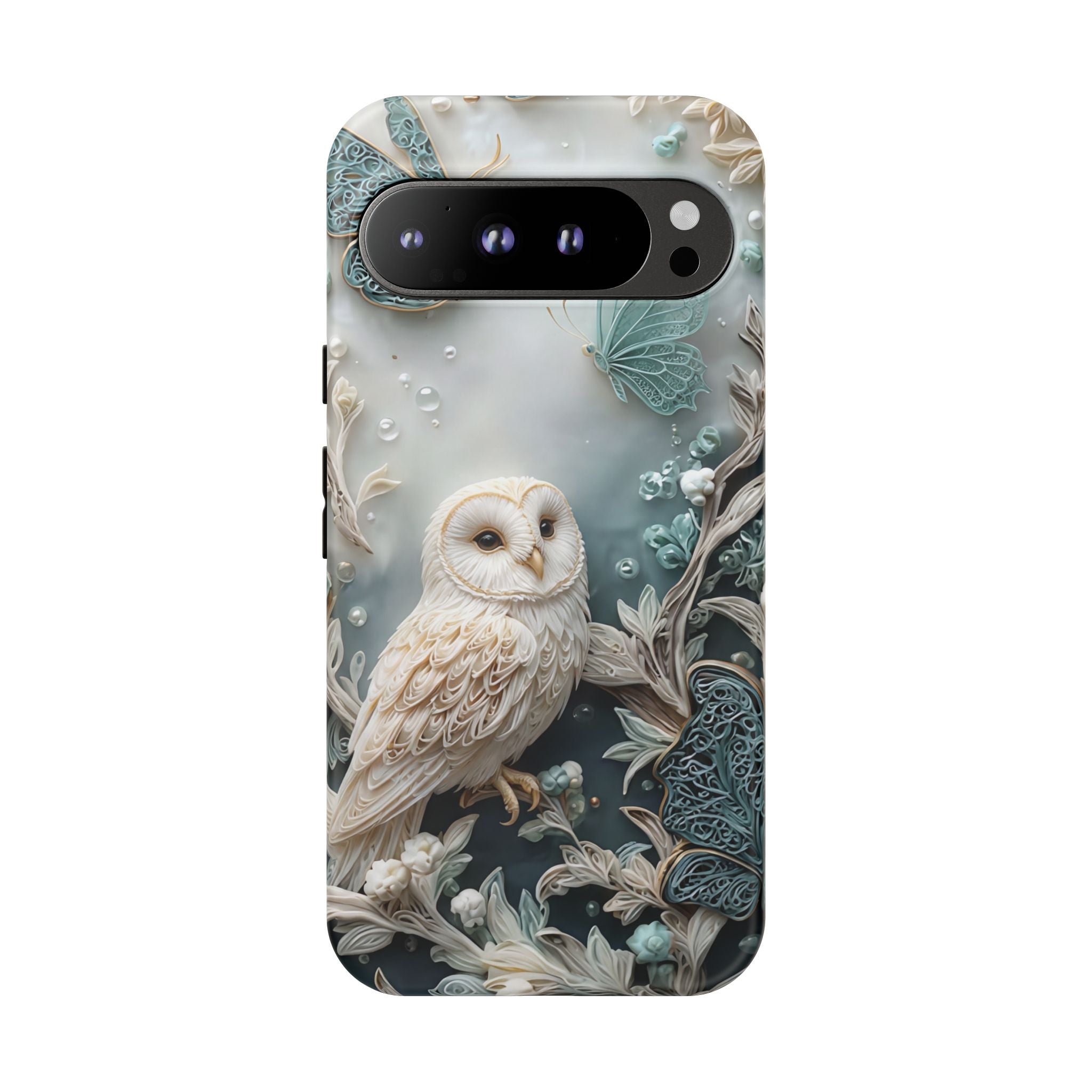 Barn Owl & Butterflies Tough Google Pixel Case