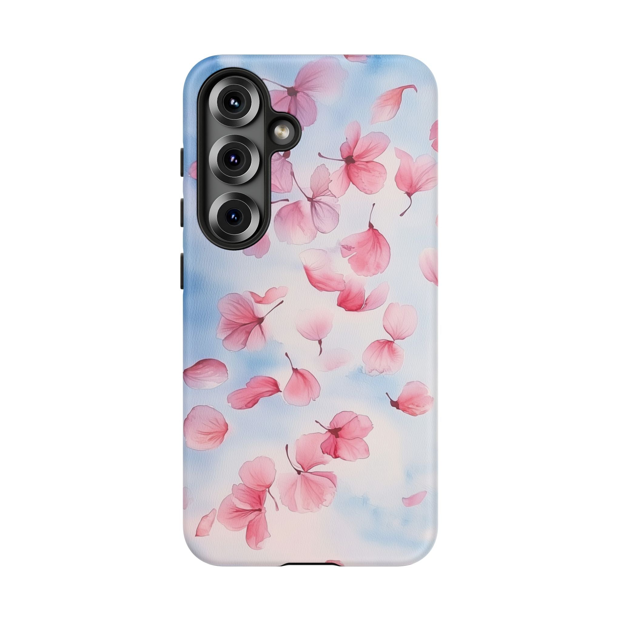 Floral Petal Tough Samsung Galaxy Case | Pink Falling Blossoms