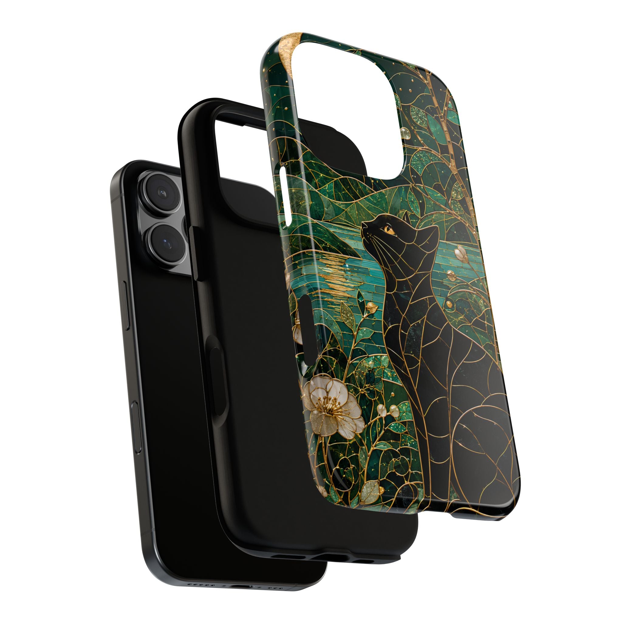 Black Cat iPhone Case | Enchanted Cat Art Cover