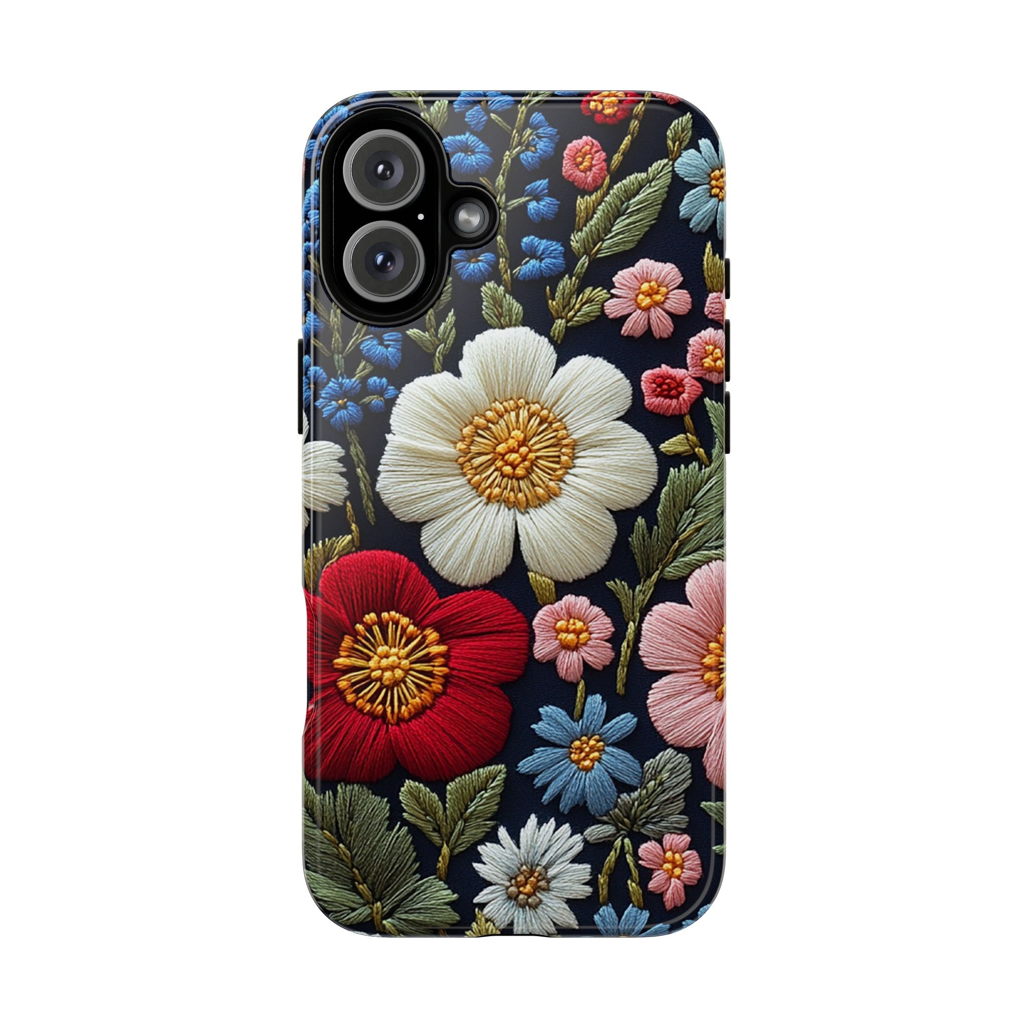 Floral Embroidered Garden iPhone Case