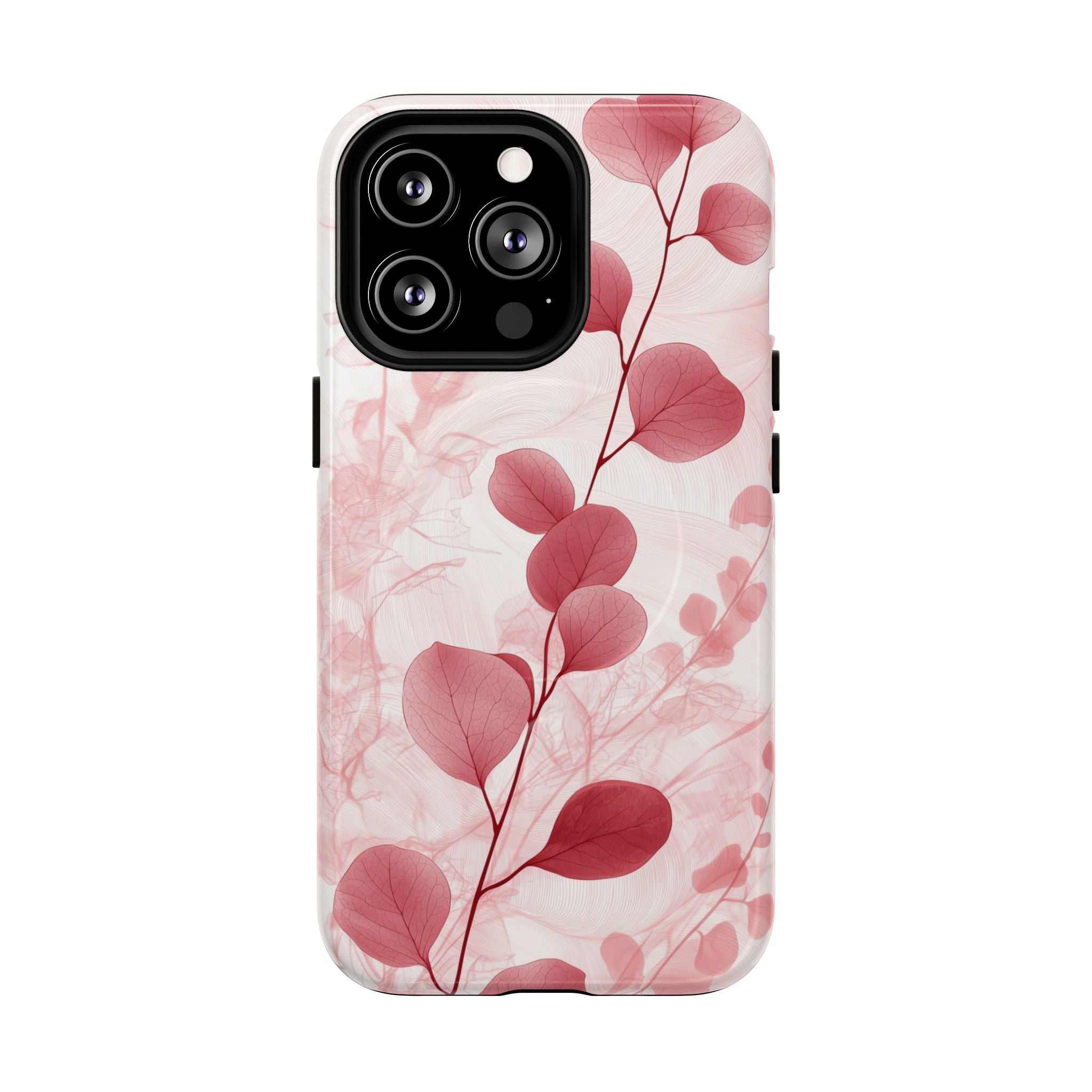 Pink Botanical Floral Eucalyptus MagSafe iPhone Case