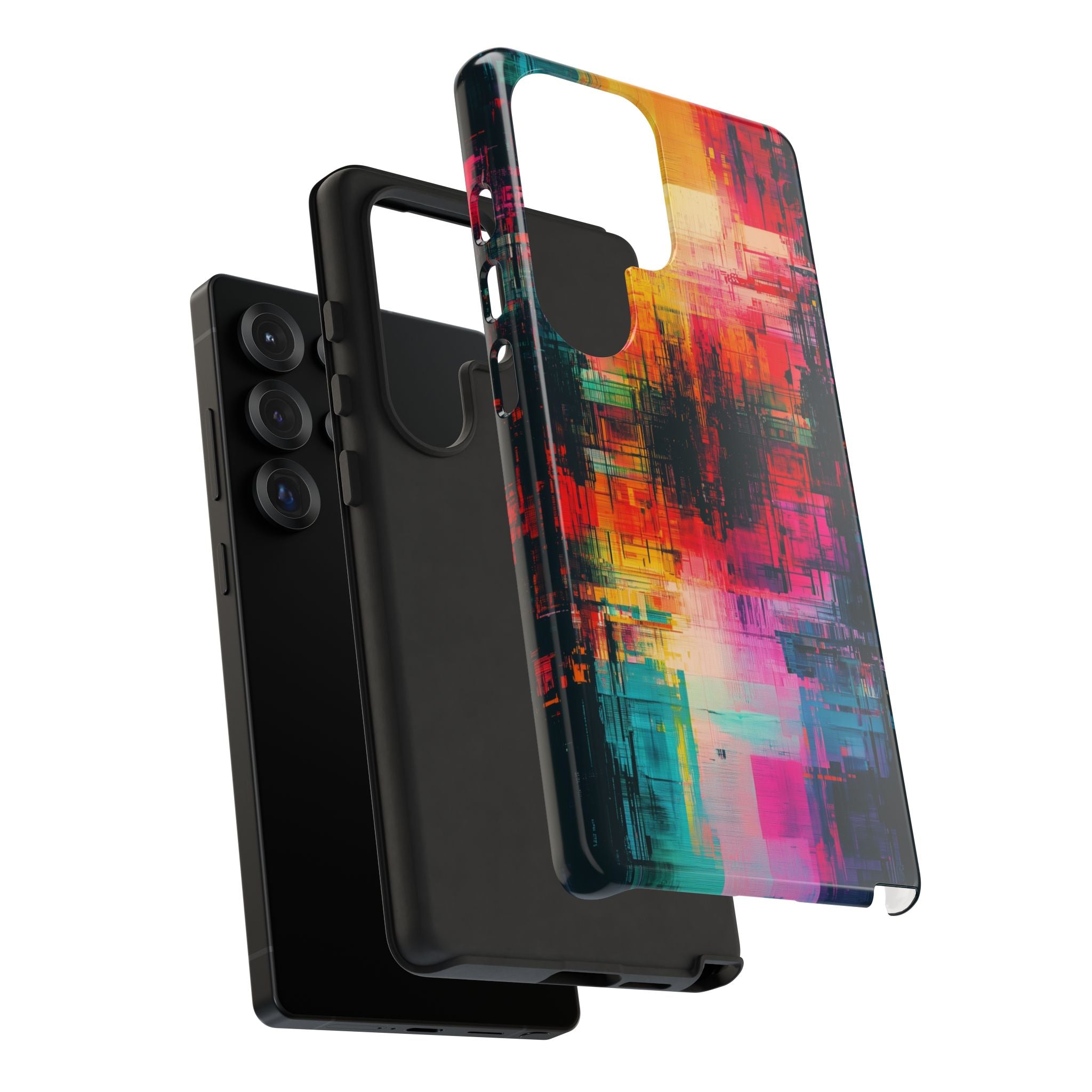 Abstract Neon Glitch Art Tough Samsung Galaxy Case