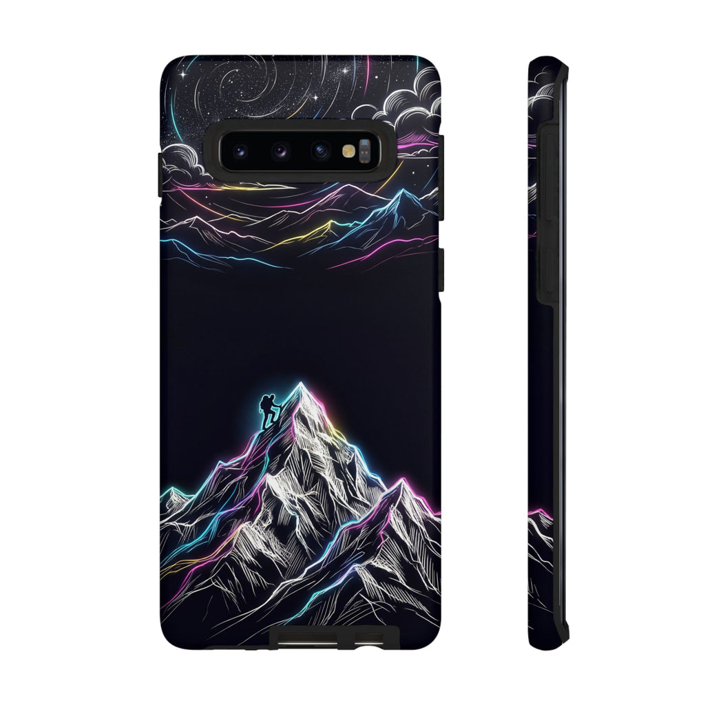 Mount Everest Neon Samsung Galaxy Phone Case | Dark Cosmic Climber Protective Cover
