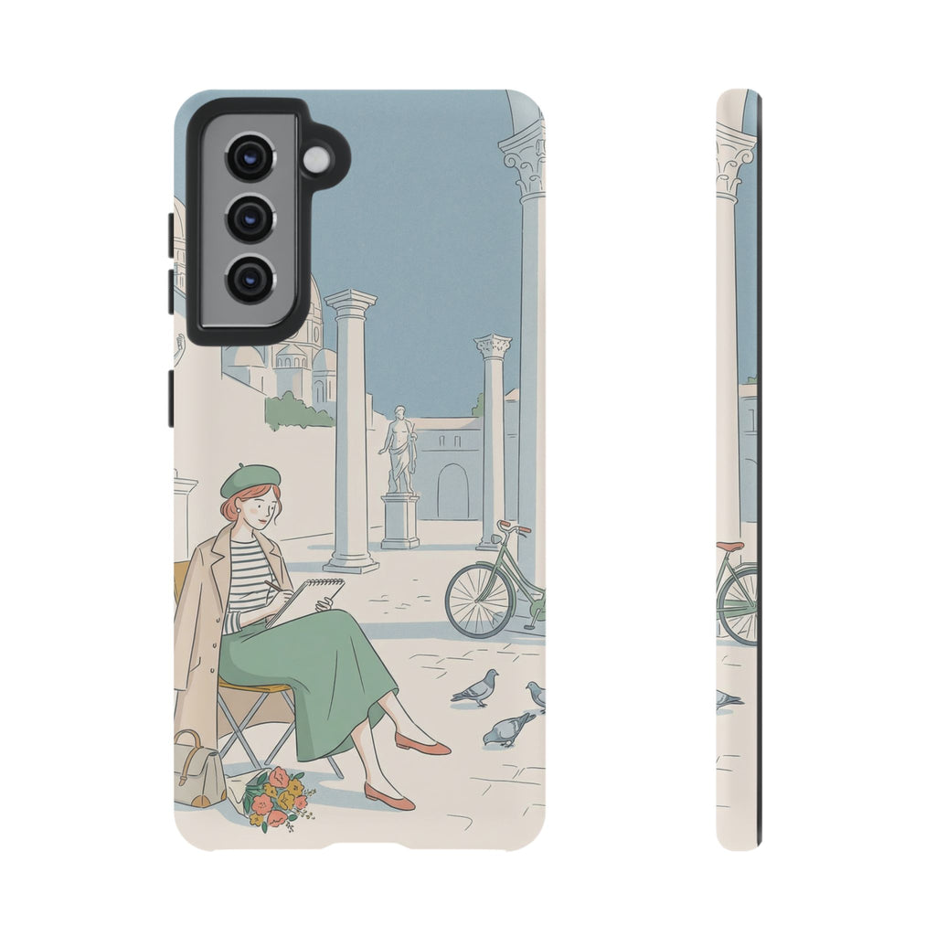 Florence Art Aesthetic Samsung Galaxy Phone Case | Renaissance Italy Travel Illustration