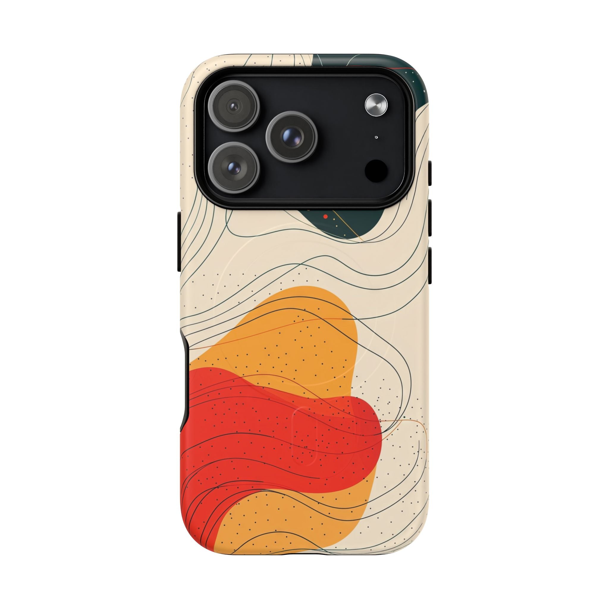 Abstract Retro Waves MagSafe iPhone Case | Colourful Modern Art