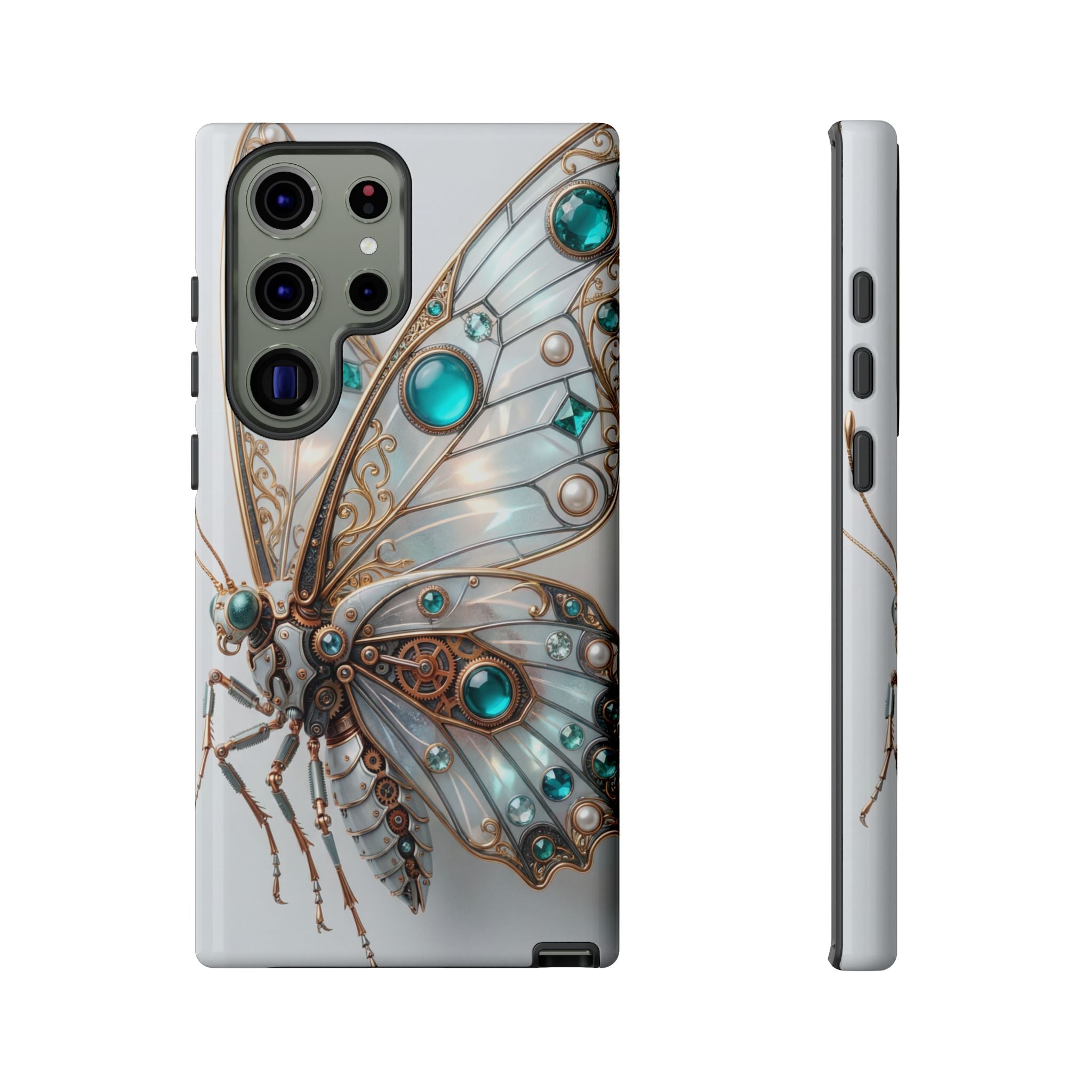 Butterfly Gem Phone Case — Steampunk Teal Jewel Samsung Galaxy Case