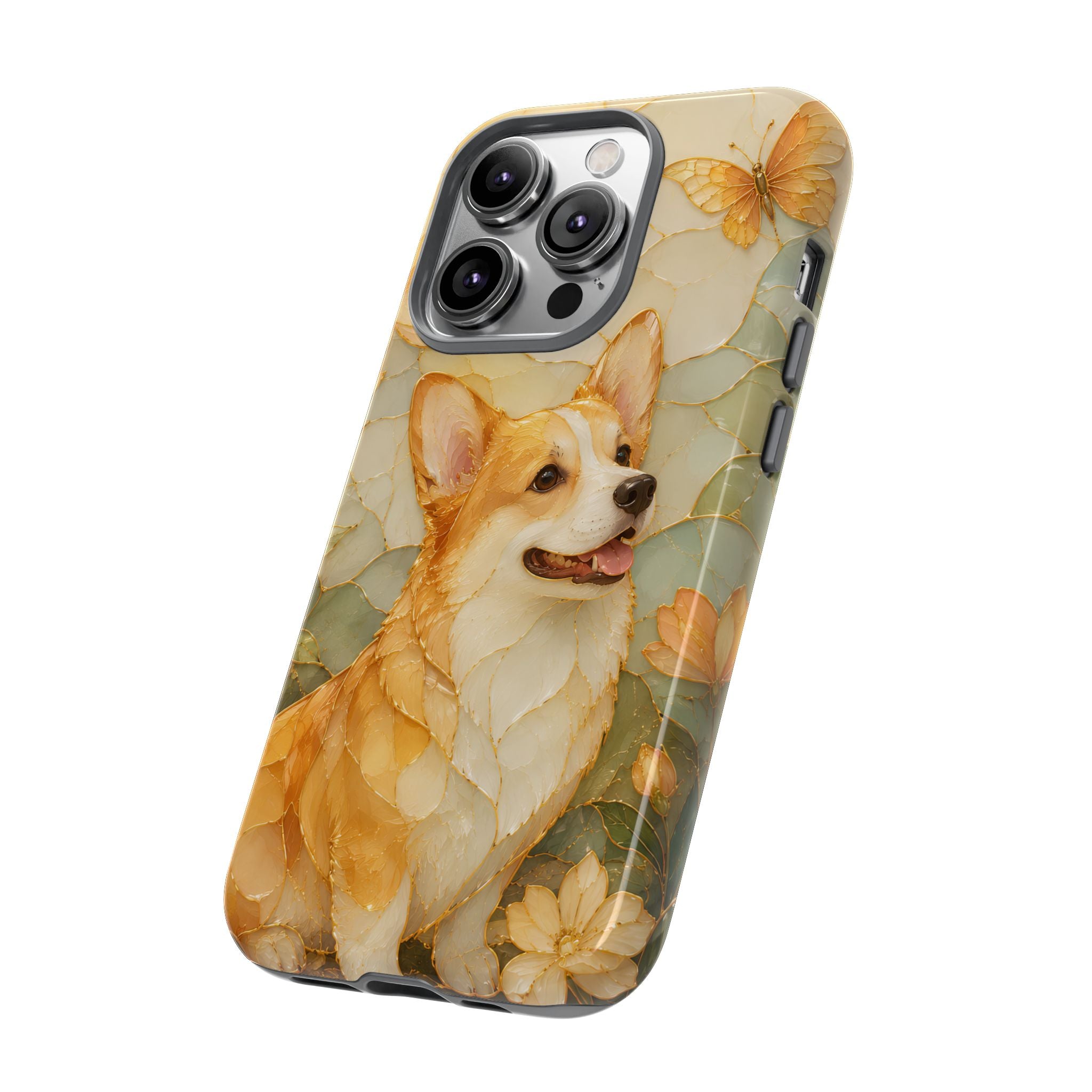 Corgi iPhone Case | Stained Glass Dog iPhone Case