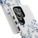 Vintage Blue White Porcelain Samsung Galaxy Phone Case | Chinoiserie Floral Tough Cover