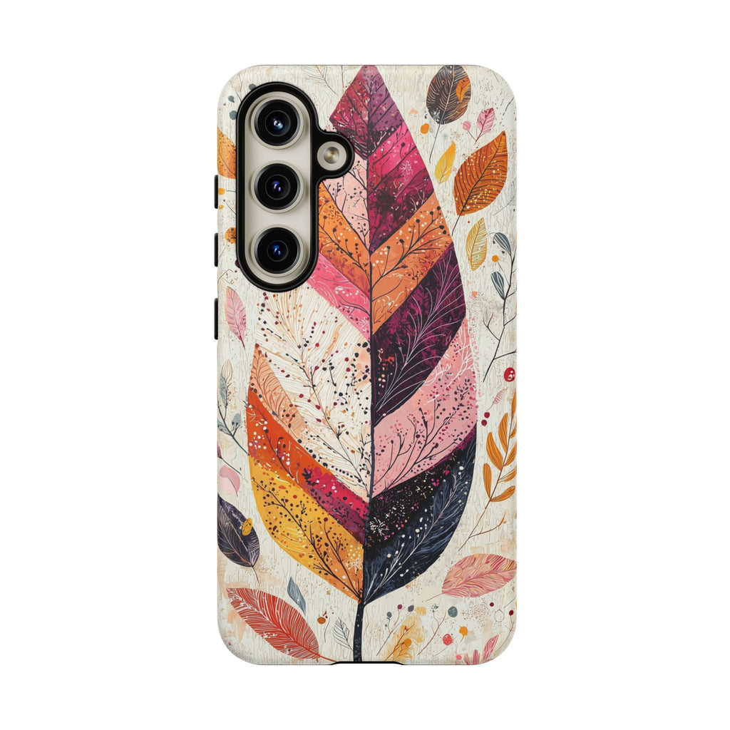 Autumn Leaf Tough Samsung Galaxy Case | Watercolour Feathered Fall Design