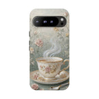 Custodia per telefono Google Pixel con motivo floreale vintage — Cover romantica ed elegante per smartphone