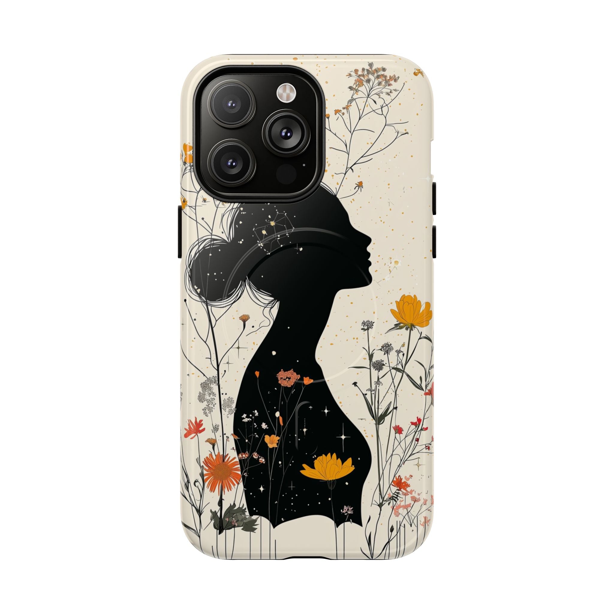 Custodia MagSafe per iPhone con silhouette floreale | Botanical Woman