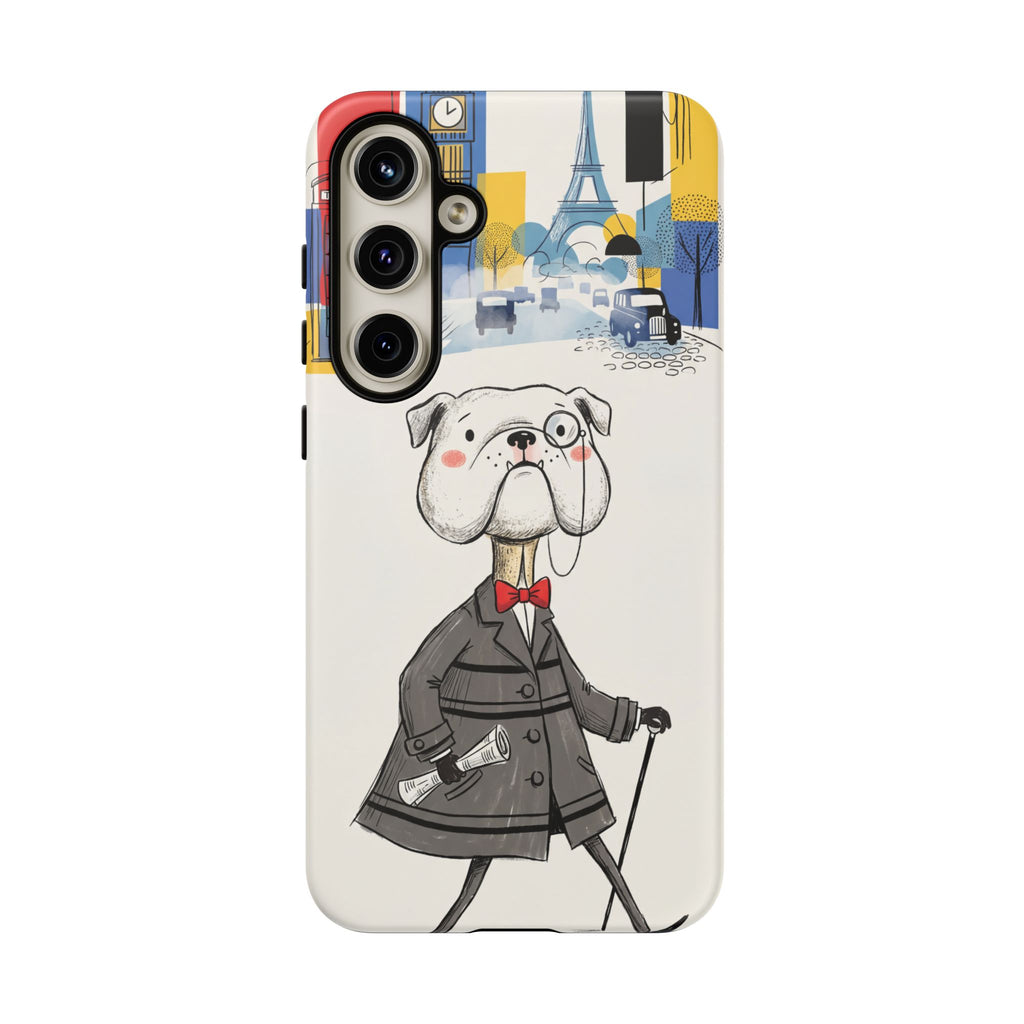 Vintage Dapper Gentleman Bulldog Samsung Galaxy Phone Case
