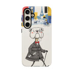 Vintage Dapper Gentleman Bulldog Samsung Galaxy Phone Case