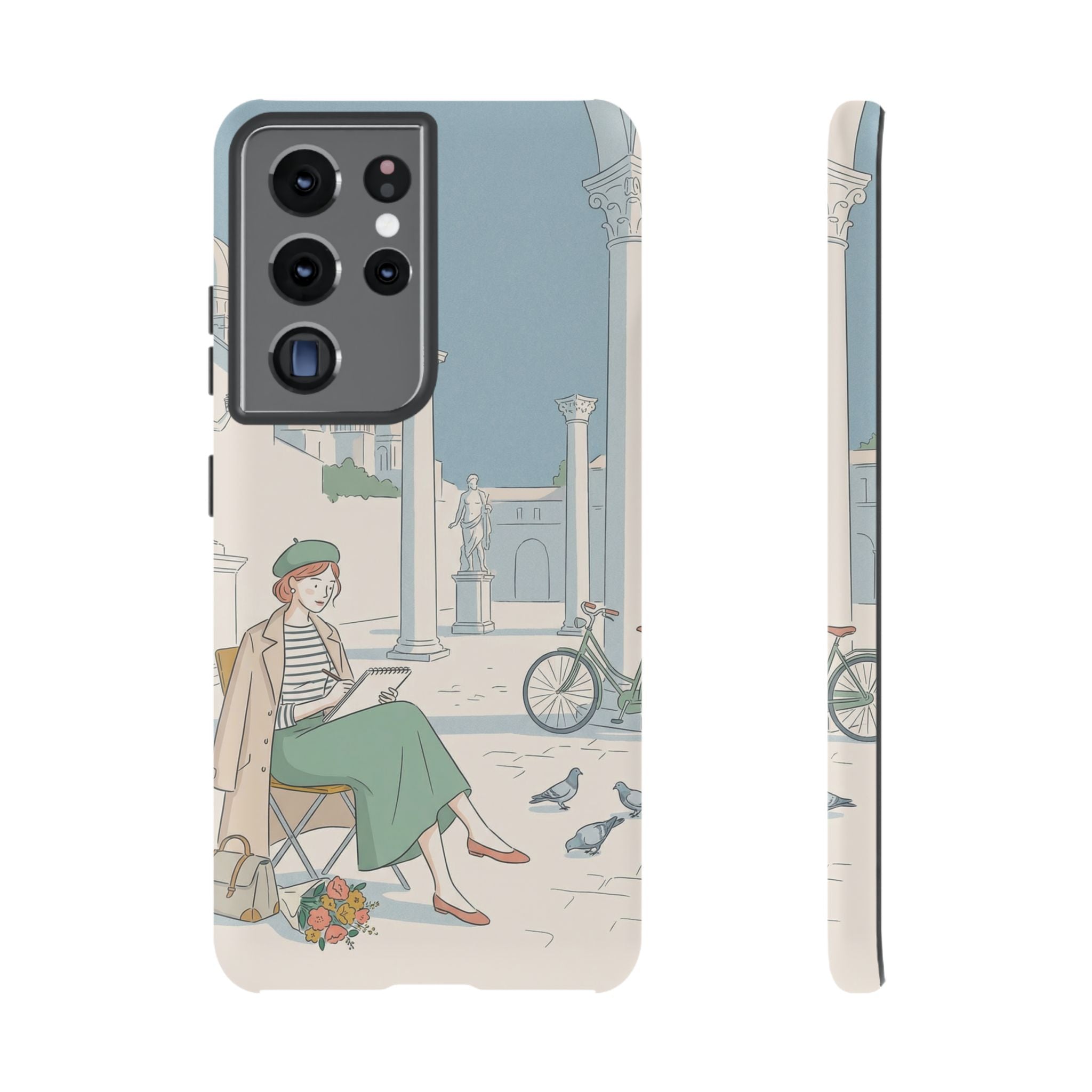 Florence Art Aesthetic Samsung Galaxy Phone Case | Renaissance Italy Travel Illustration