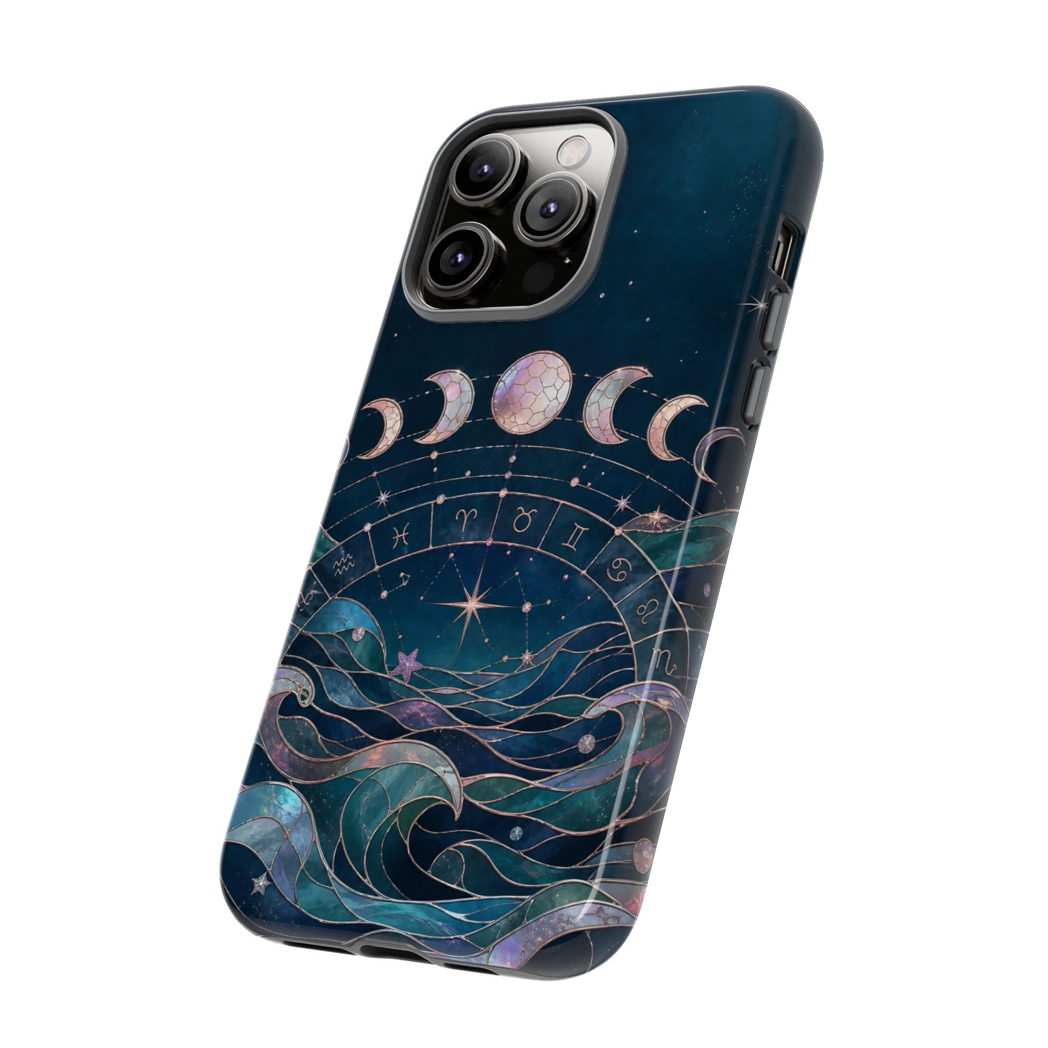 Celestial Zodiac Wheel iPhone Case | Moon Phase iPhone Case