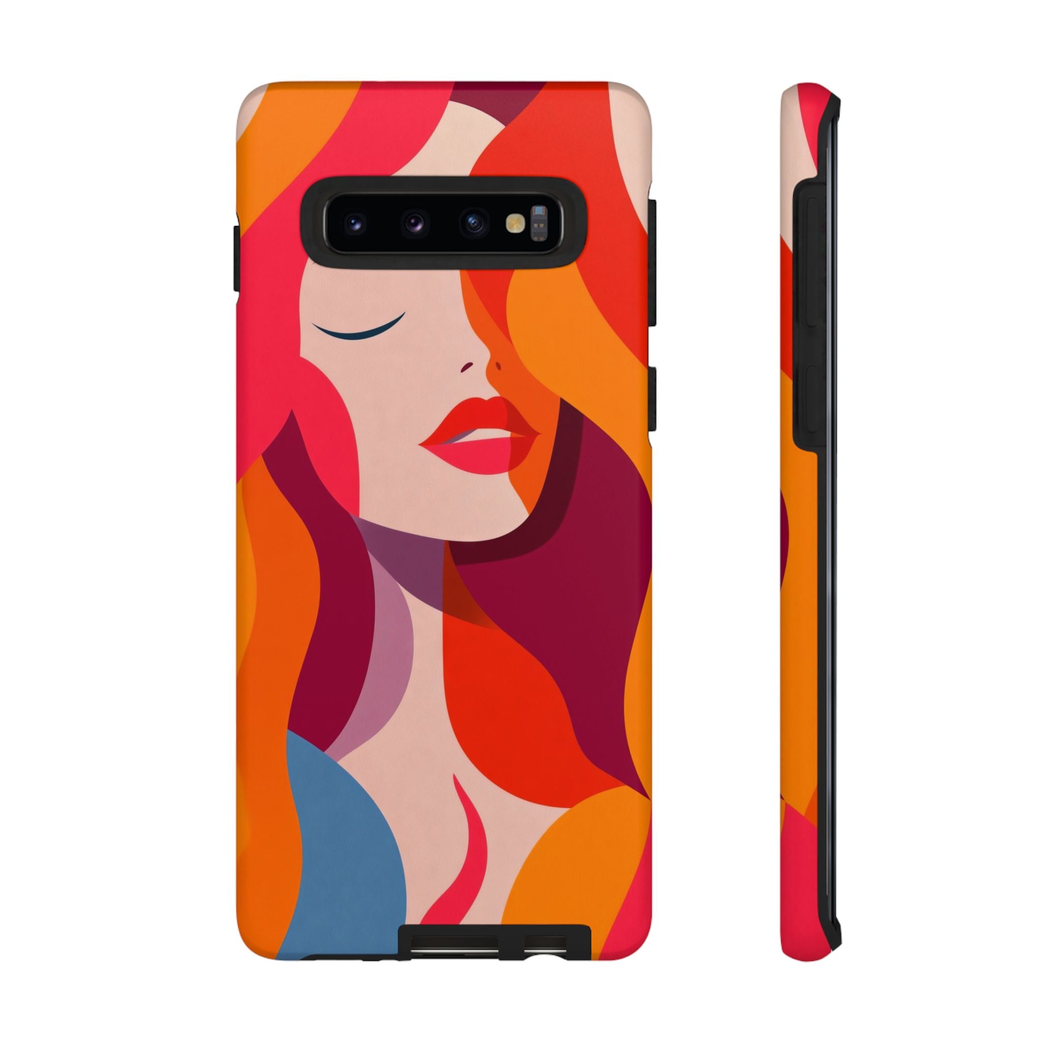 Retro Pop Art Woman Samsung Galaxy Case | Bold Colourful Abstract Portrait