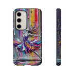 Colorful Dancer Tough Samsung Galaxy Phone Case | Vibrant Drip Art Protective Cover