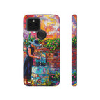 Artistic Garden Google Pixel Case | Woman at Well Colourful Impressionist Design