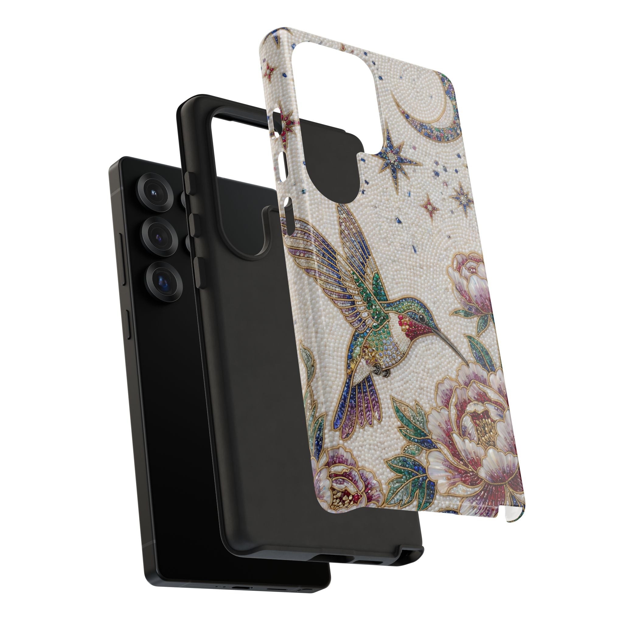 Hummingbird Moon Floral Samsung Galaxy Phone Case