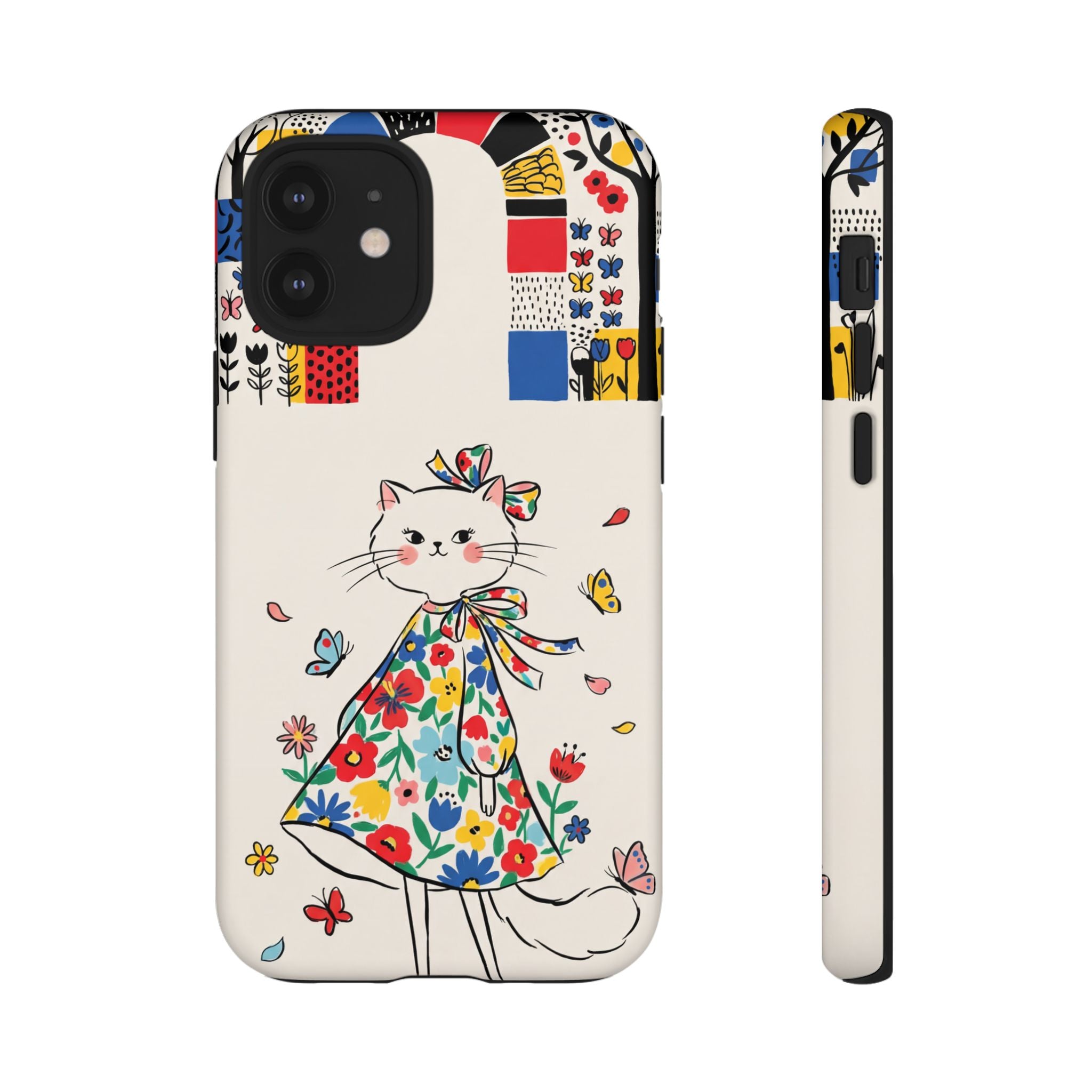 Floral Kitty iPhone Case | Cute Cat