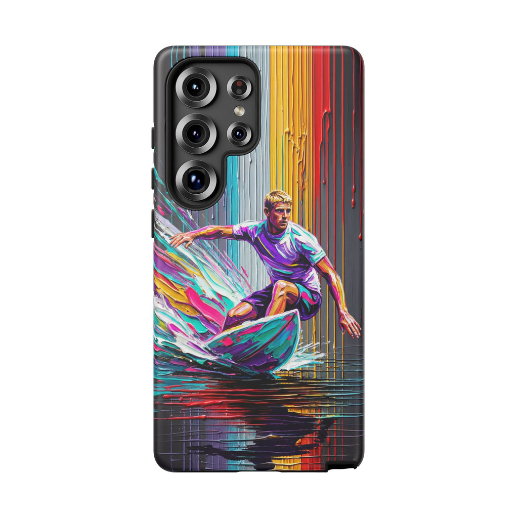 Surfing Rainbow Tough Samsung Galaxy Phone Case