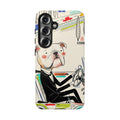 Bulldog Driver Samsung Galaxy Phone Case | Cute Retro Dog Illustration