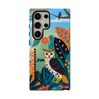 Botanical Forest Colourful Owl Samsung Galaxy Phone Case