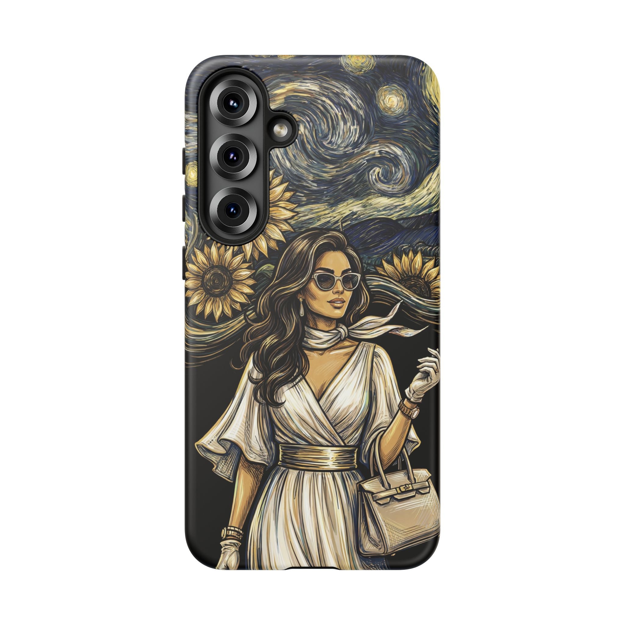 Van Gogh Night Sunflowers Samsung Galaxy Phone Case | Chic Woman Art