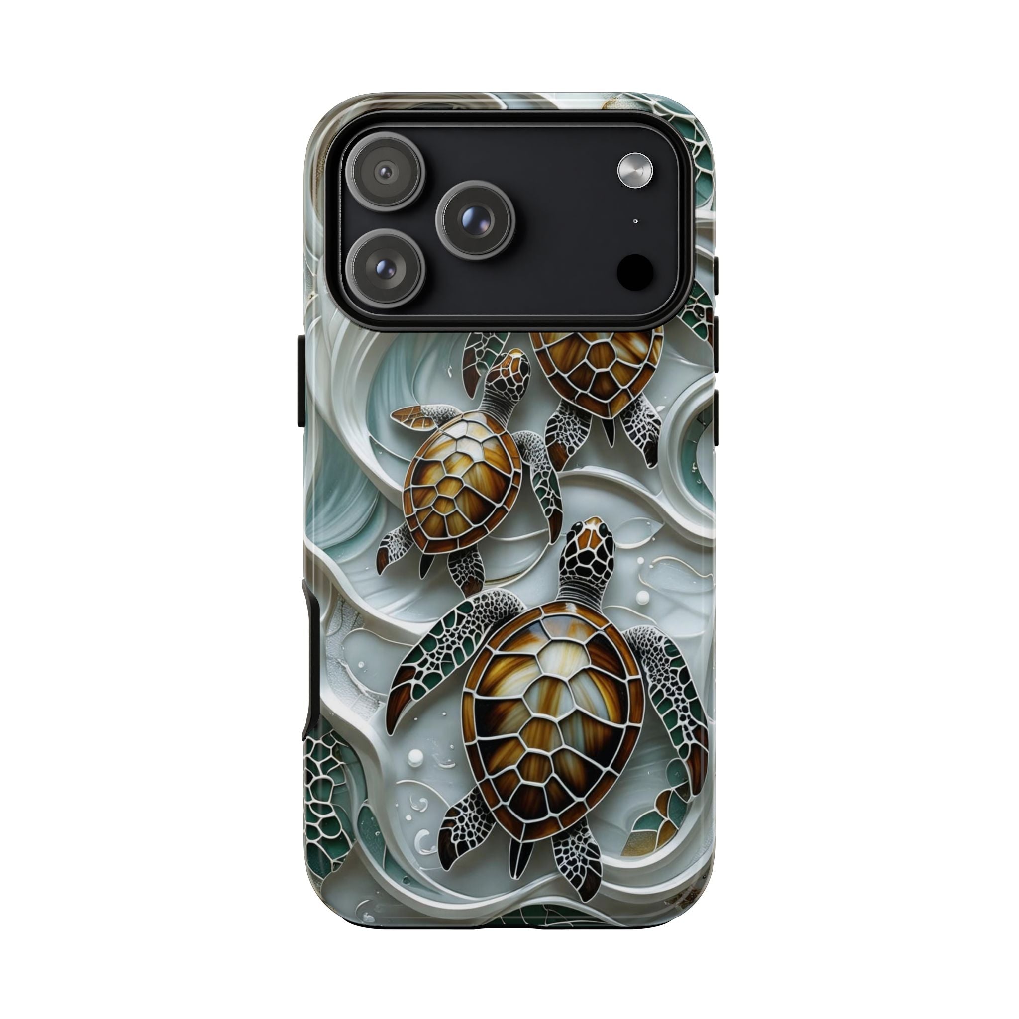 Sea Turtle Phone Case — Ocean Waves Protective iPhone Cover
