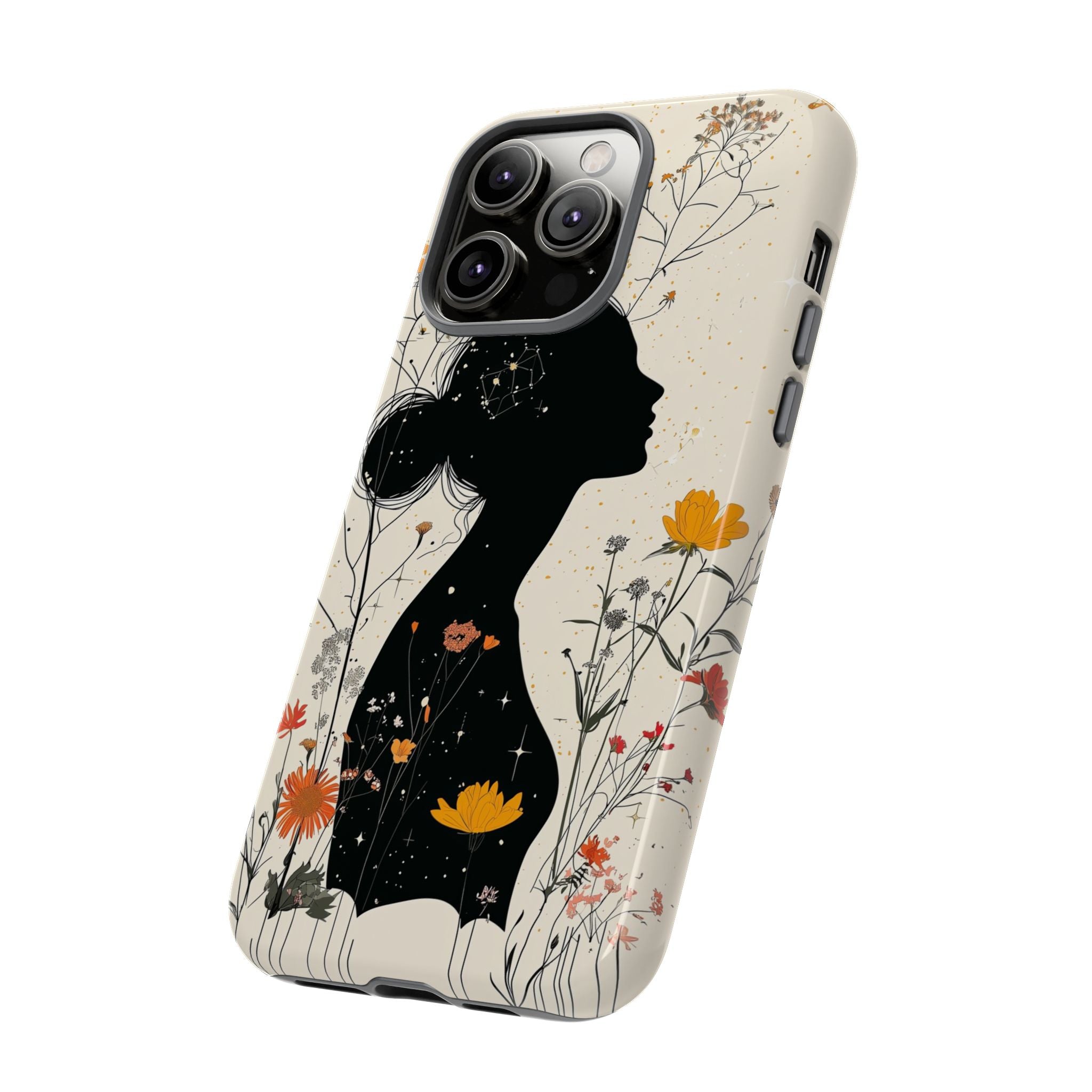 Floral Silhouette iPhone Case | Botanical Woman