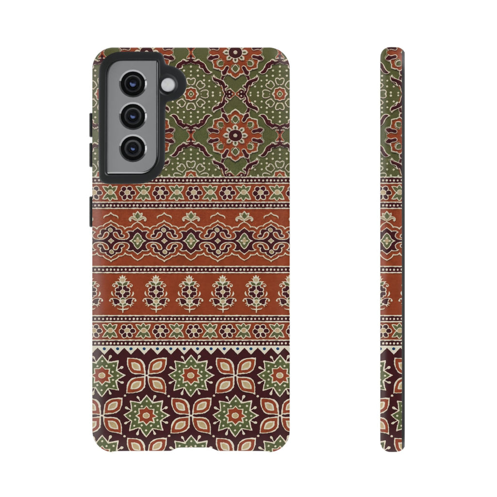 Batik Floral Protective Samsung Galaxy Case