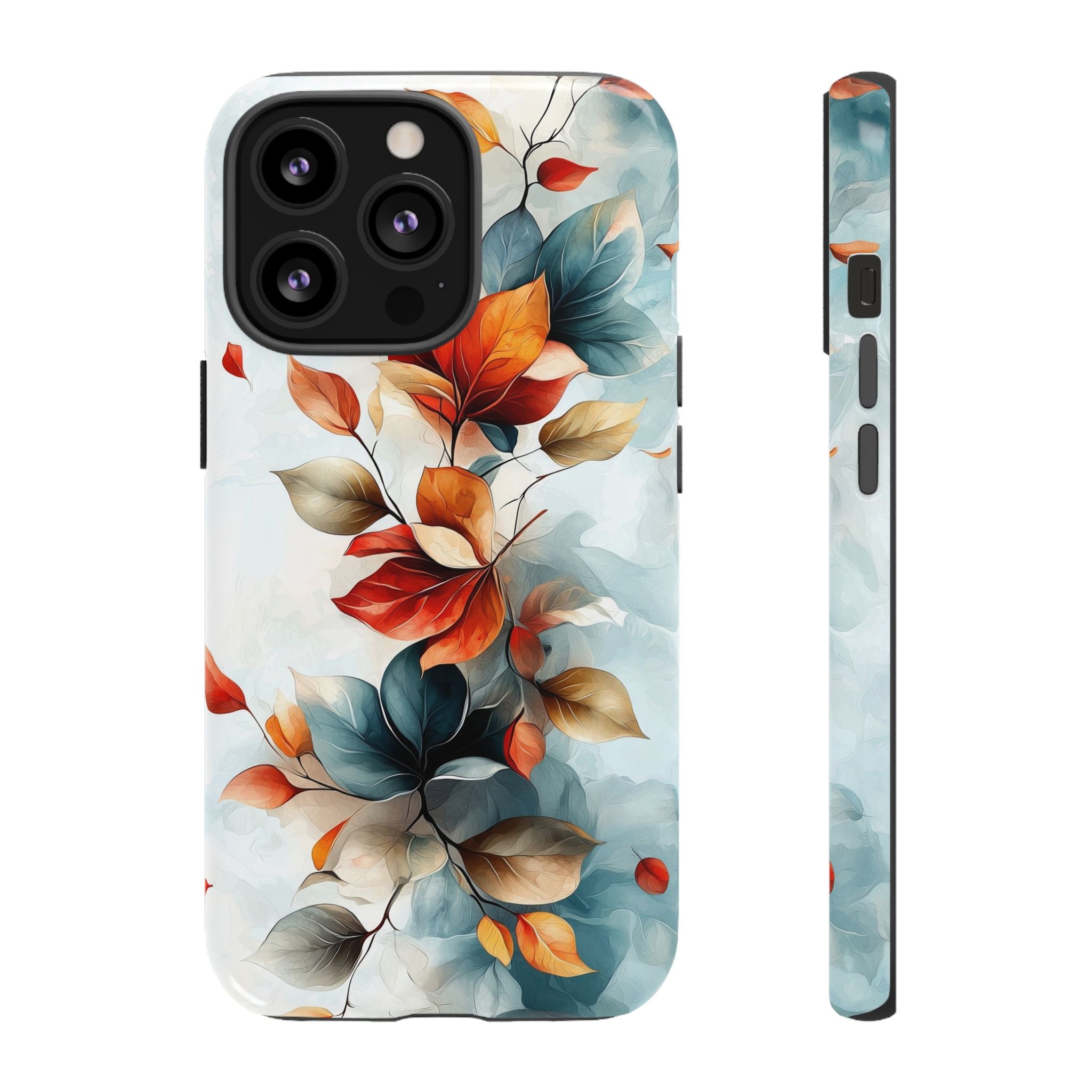 Floral Autumn Leaves Tough iPhone Case