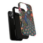 Peacock Floral Tough iPhone Case | Protective Phone Case with Colorful Garden Design