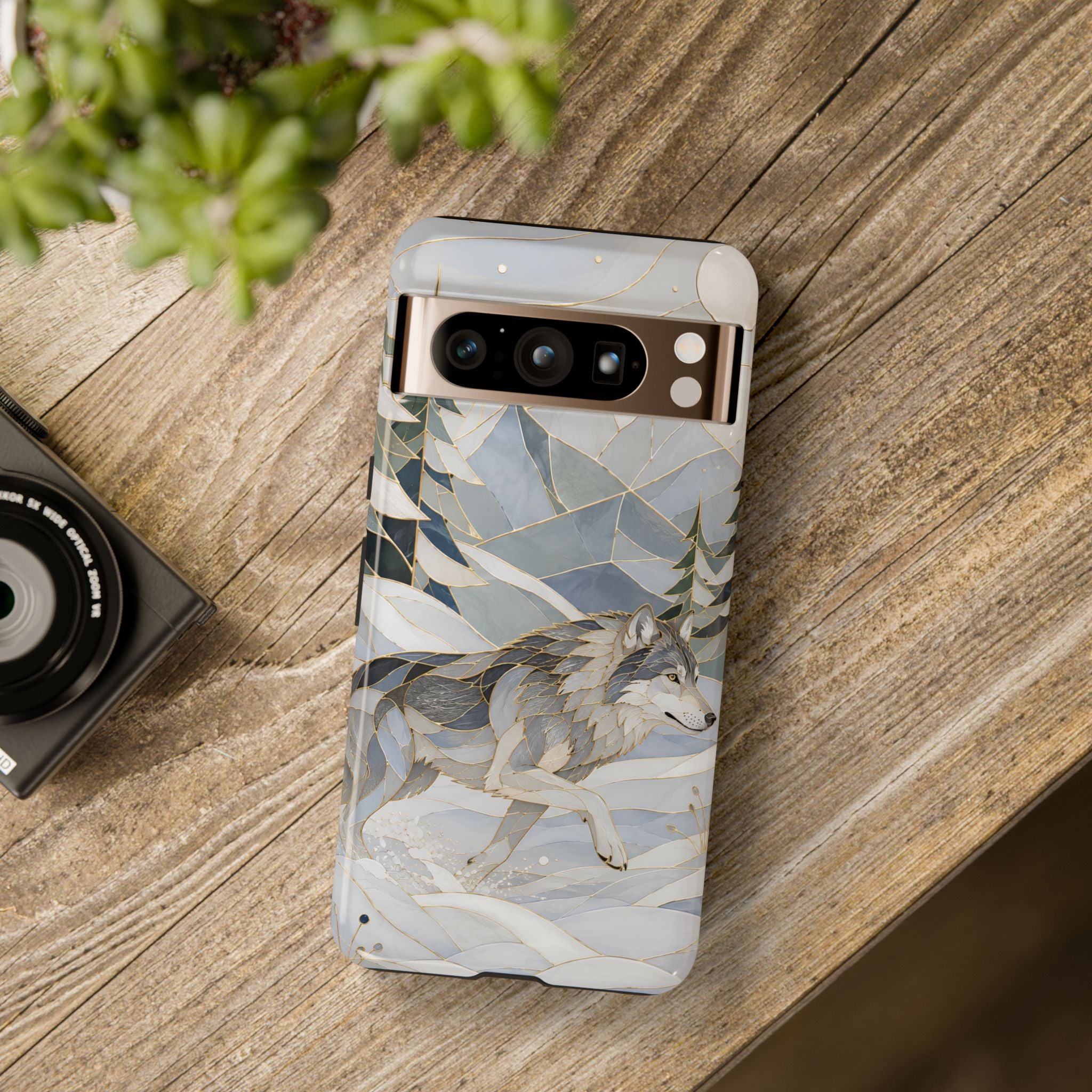 Winter Wolf Google Pixel Phone Case | Mountain Forest Phone Case