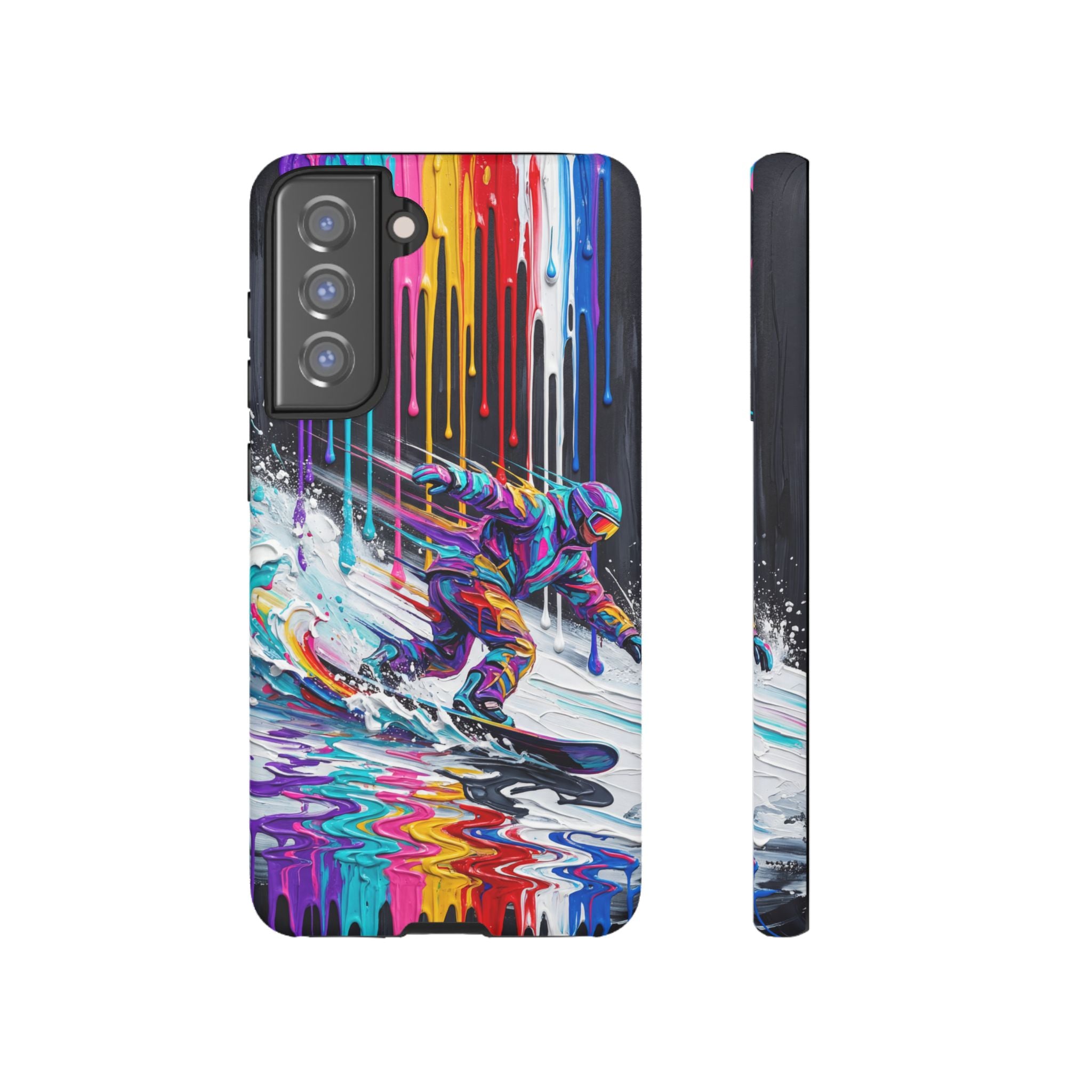 Colourful Snowboarder Art  Samsung Galaxy Phone Case