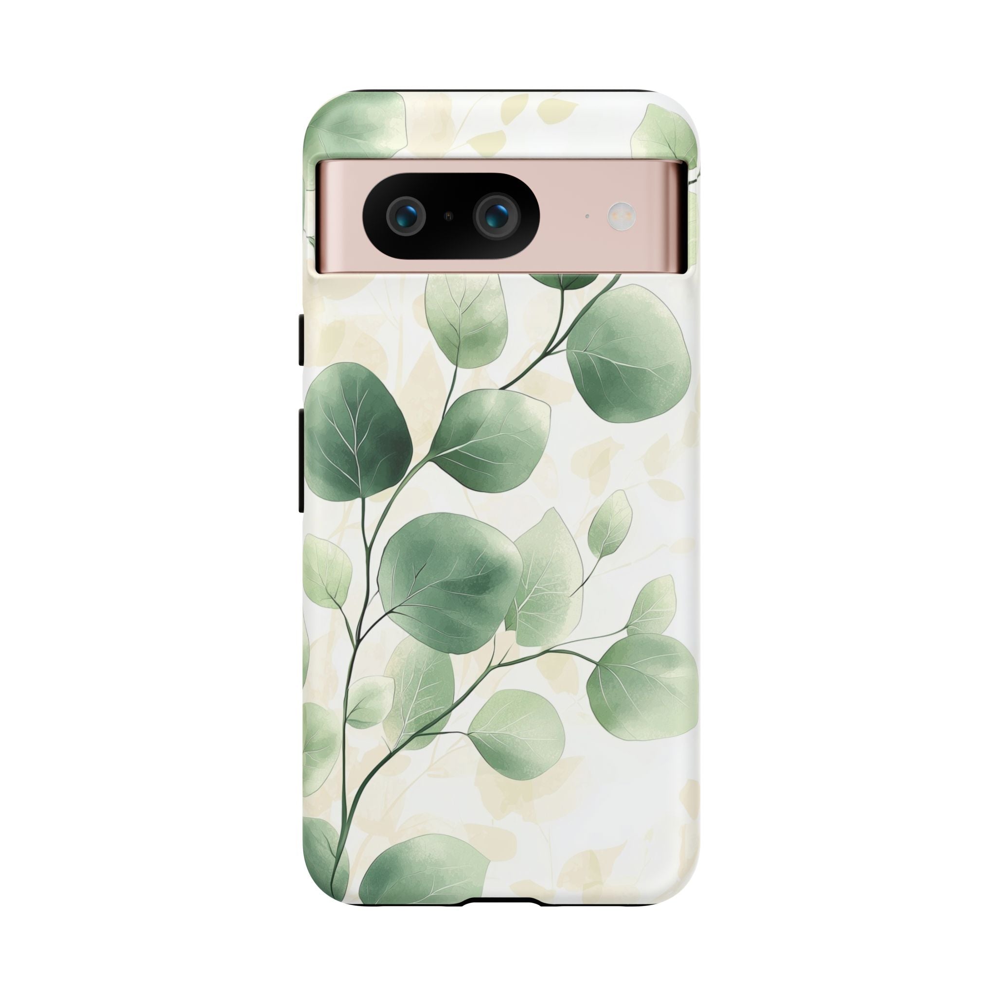 Botanical Eucalyptus Tough Google Pixel Phone Case | Green Watercolour Leaf