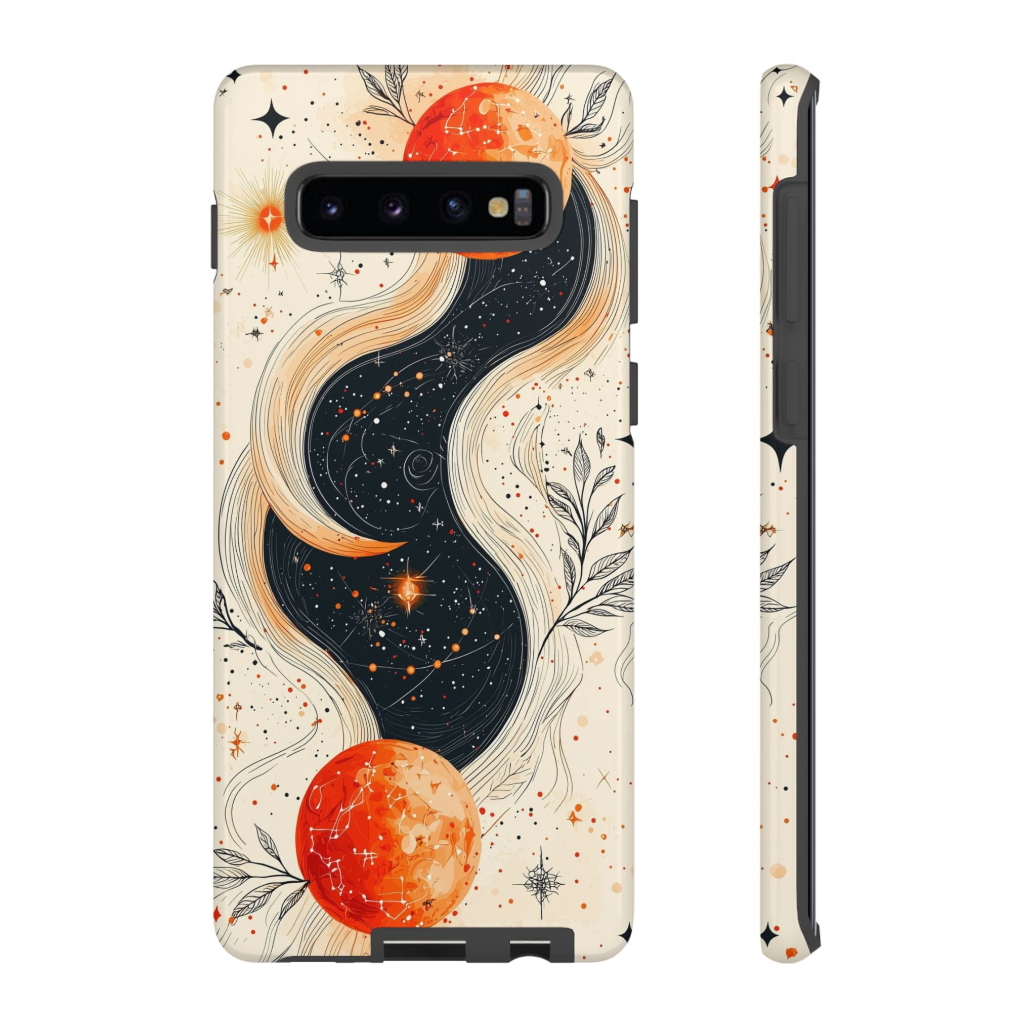 Astrology Galaxy Samsung Galaxy Case | Red Moon Celestial Waves