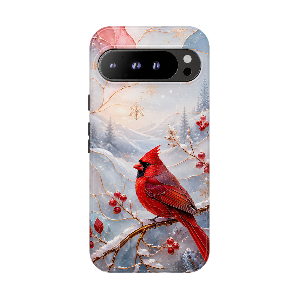 Cardinal Google Pixel Phone Case | Winter Bird Phone Case