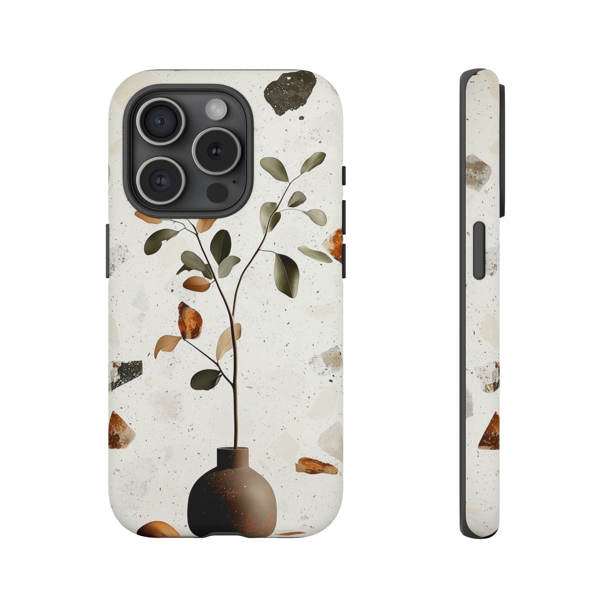 Floral Terrazzo iPhone Case | Minimal Vase Botanical