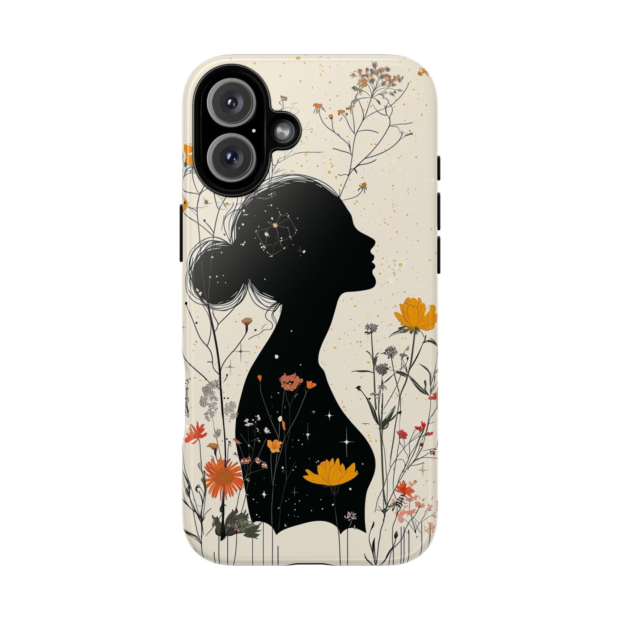 Floral Silhouette iPhone Case | Botanical Woman