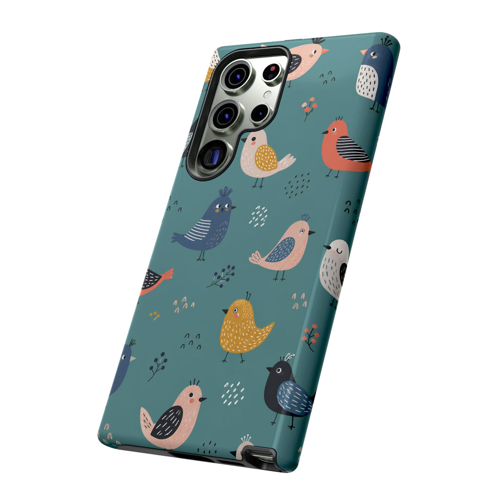 Colorful Bird Samsung Galaxy Phone Case | Cute Bird Pattern Cover